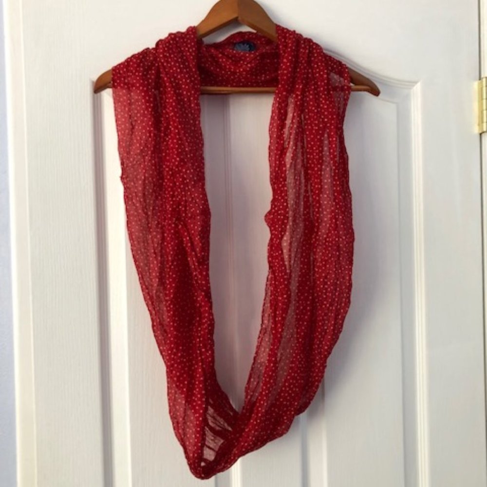 Chaps Red Scarf with White Stars
